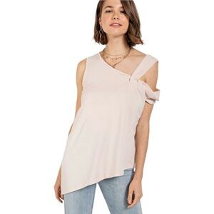 EDGE THEORY ASYMMETRICAL TWIST NECK TOP
Neutral Nude